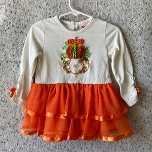 Little Lass Pumpkin Dress Size 24 months